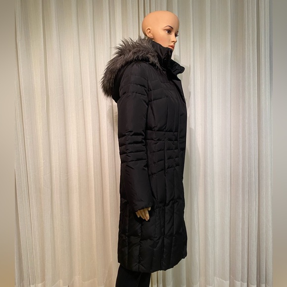 Calvin Klein Black Duck Down Feathers Puffer Quilted Long Coat Womens XS RN54163 - Picture 11 of 15